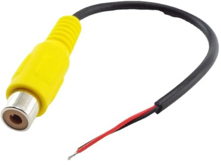 YSJJZRL 15cm 2 Pack RCA to Speaker Wire Adapter RCA Male/Female Plug to Bare Cable Open End Pigtail Audio Video RCA Cable (RCA Female-2 Pack)