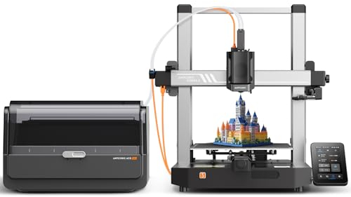 Anycubic Kobra 3 Combo 3D Drucker Mehrfarbig, Druck in 4 Farben, 600mm/s hohe Geschwindigkeit, Trocknung Filament während des Drucks, Auto Nivellierung 3D Printer Druckgröße 250 * 250 * 260mm
