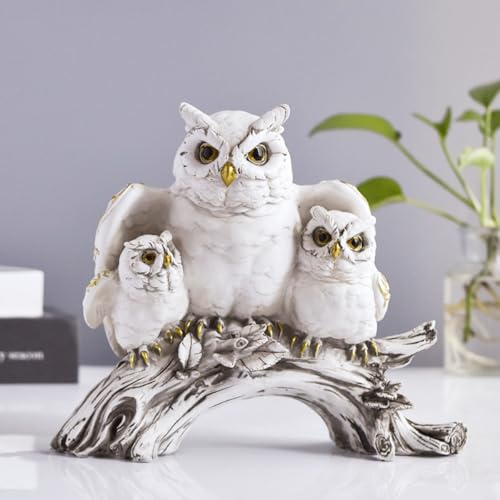 ODMYZG Eulenfiguren,Eulendekoration,kleine Dekorationsartikel,Möbeldekoration,Skulptur für Zuhause,Büro,Tischplatte.Geschenke für Eulenliebhaber.