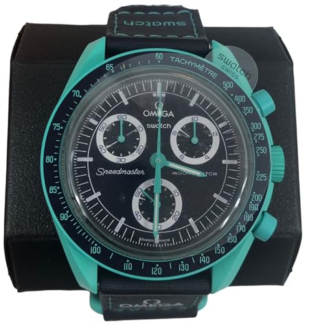Swatch Montre-bracelet Moonswatch Omega x Mission to Earth Polar Lights en Biocéramique