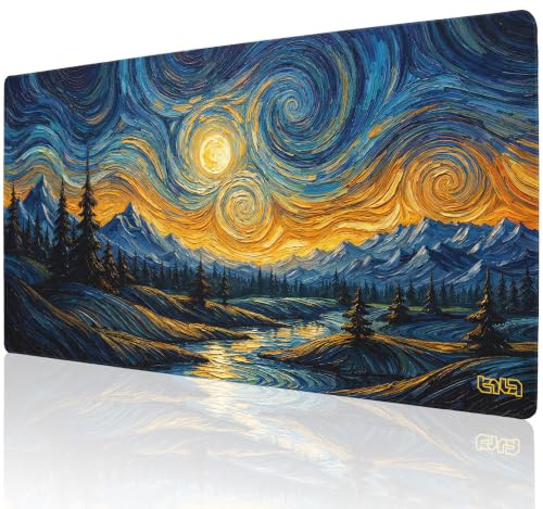 Tilt Schreibtischunterlage 100x50 cm Gaming Mauspad XXL | Rutschfester Mousepad Groß für Schreibtisch und PC Gadgets | Wasserdichter Desk Mat (Night Star Swirls)