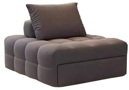 zxhrybh Modernes Ausziehbares Bodensofa, 3-in-1-Umwandelbares Bodenstuhl, Sitzsack-Klappsofa mit Verstellbarem Kissen, für Wohnzimmer, Schlafzimmer, Wohnung(Gray)
