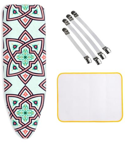 ZJBKX Bügelbrettbezug, XXL, Universal größe Bügeltischbezug, Extra Lage, 160 x 60 cm, Schöner Ersatz mit 4 Bügeltischspanner