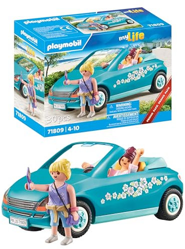PLAYMOBIL | My Life | Cabrioausflug | Auto Spielzeug für Kinder ab 4 Jahren | Fahrzeug mit Figuren & Zubehör | Lernspielzeug | 71809