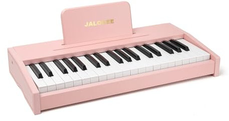JALOKEE Kids Piano Keyboard, Digital Piano for Kids, Music Educational Instrument Toy, Wood Piano for 3+ Girls and Boys (Pink, 37 Keys)