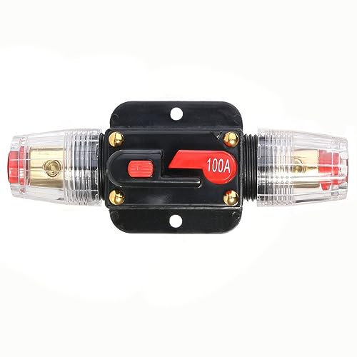 VINTORKY 100a Sicherungsautomat Kfz Wasserdichter Reset Sicherungshalter Schutz Für Auto Audio Video Bike Panelschutz