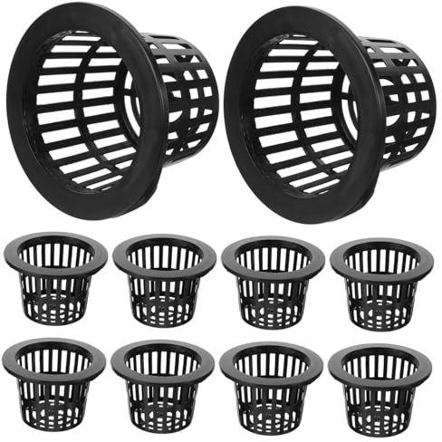 HYTROVE 10pezzi Cestini Per Coltivazione Plastica Vasi Per Piante Con Rete Mesh Per Balconi e