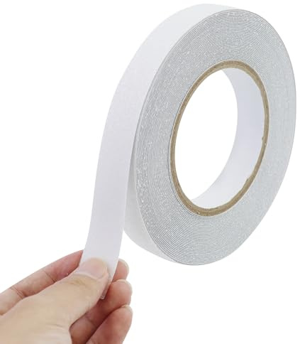 Halkskydd tejp 2 cm x 12 m, halkfria remsor självhäftande vattentät skyddar äldre och barn för trappsteg, inomhus och utomhus, förebyggande av fall, transparent