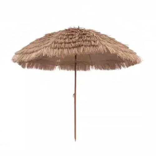 SMELEDFCFK Parasol De Terrasse en Paille Parasol De Plage 160 Cm Parasol Hawaien Tropicale Parasol De Paille Inclinable avec 8 Baleines, pour Cour Plage Piscine