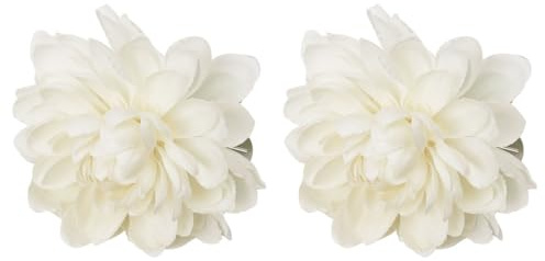Sujetadores de Cortina Lotus con Clips, 2 Piezas de Poliéster con Flores Artificiales, Hebillas Sujetadoras de Cortina para Hogar, Habitación, Oficina