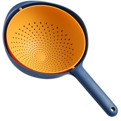 Ipetboom Cesto Doppio Strato per Scolatura Frutta e Verdura con Filtro Integrato per Lavello Cucina Design Poroso per Drenaggio Rapido e Pulizia Sicura per Filtrare Acqua da Piatti e
