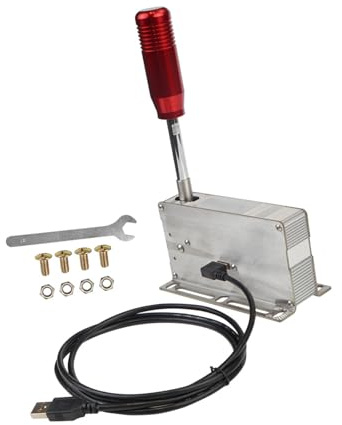 2. Ergonomischer USB Sequential Shifter Für PC Rennen. Hochwertiger Aluminium Bau Realistisches Getriebegefühl. USB Sequential Shifter Für Rennspiele