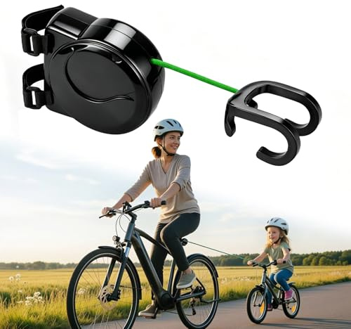 ADCGYOY Fahrrad Abschleppseil Kinder, Elastisches 2.6M Fahrrad Traktionsseil, Elternkind Fahrrad Abschleppseil, Tragfähigkeit 225 kg / 500 Ibs für Erwachsenen & Kinder MTB Bike