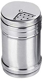 Brussels08 - Dispenser per sale e pepe, in acciaio inox, per sale e pepe, per condimenti, spezie e condimenti, con foro per casa, campeggio, picnic, M