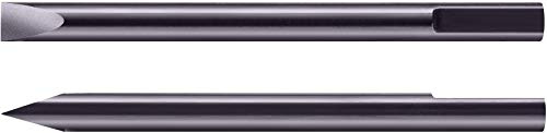 BERGEON 6899-T-100 Lot de 2 lames de rechange en acier inoxydable pour tournevis d'horloger Ø 1,00 mm Noir