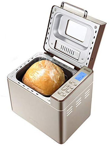 Panificadora, máquina de pan inteligente para el hogar, máquina automática para hacer pasteles, 25 menús, 60 minutos, conservación del calor para el desayuno, sándwich, tostadora