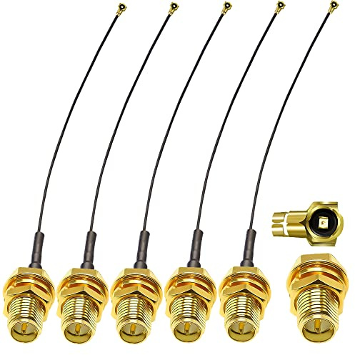 TUOLNK 5 TLG. 6 Zoll IPX zu rp SMA WLAN Antennenkabel 0,81 mm U.FL IPX zu SMA Antennenkabel für drahtlose Netzwerke U.FL MHF4 Kabel Mini PCI zu Buchse Koaxialkabel mit geringem Verlust