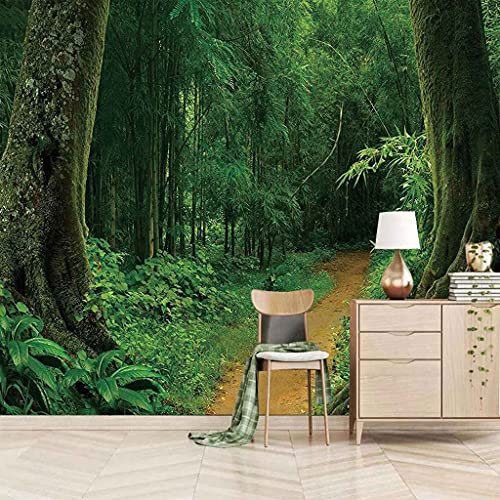 FVGKYS Wandbilder Schlafzimmer Erwachsene Kinder Tapete Plakate 3D Grüne Bäume Naturlandschaft Selbstklebend Wandgemälde Wandtattoo Kunst Dekoration Für Wohnzimmer Küche Wanddekoration 200x150cm