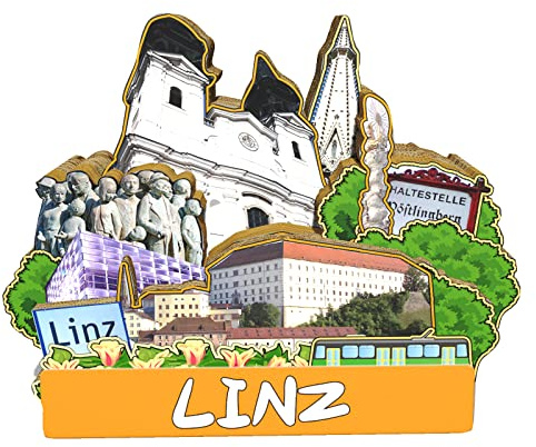 Orlybar Österreich Linz Magnet Kühlschrankmagnet Holz 3D Sehenswürdigkeiten Reise Sammlerstück Souvenirs Dekoration Handmade-2