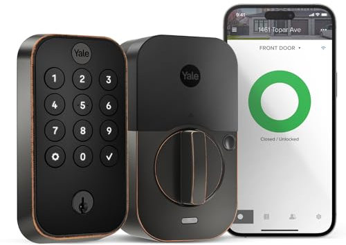 Yale Assure Lock 2 with Wi-Fi – Oil Rubbed Bronze Smart Lock for Front Door with Keypad, App Control, Backup Key, and Deadbolt – Secure Keyless Entry Door Lock, YRD410-WF1-0BP