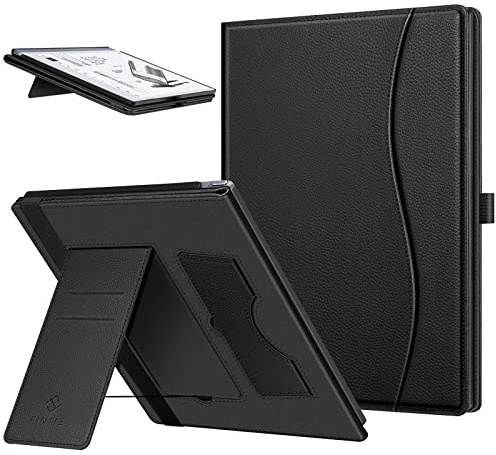 Fintie Hülle für Remarkable 2 Digital Paper Tablet 10.3 Zoll 2020 – Premium Material Kickstand Schutzhülle mit Kartensteckplatz und Stifthalter, Schwarz