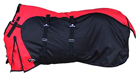 CHALLENGER 386B Winterdecke für Pferde mit leichtem Bauchband, 203,2 cm, 1200D