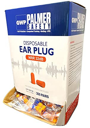 ATERET Earplugs 200 Pairs I 32db Noise Cancelling Soft Disposable Ear Plugs I Safety Hearing Protection for Travel Concert Hunting Shooting Range Work Construction