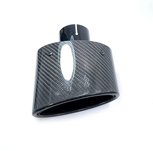 Auspuffblende 1Pcs Auto-Auspuff modifiziertes ovales glänzendes Carbon-Faser-Auto-Auspuff-Schalldämpfer Auto Endrohr (Größe : ID 70mm OD 150mm)