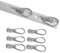 OldBones L-Track - Ajuste de amarre de doble perno con anillo elipses, amarre de pista L con anillo elipses, puntos de anclaje de amarre para transporte de carga, camiones pertain, remolques, autos