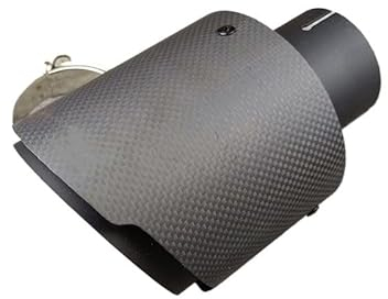 Auspuffblende Outlet 130MM Big Size Auspuffrohr Carbon Fiber Edelstahl Voll Matt Schwarz Hinten Düsen Auspuff Endrohr(IN 86 OUT 130MM)