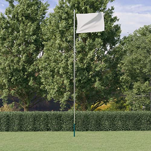 Homgoday Sectional Flagpole Silver 6.23 m Aluminium Flags & Windsocks, Flags & Windsocks