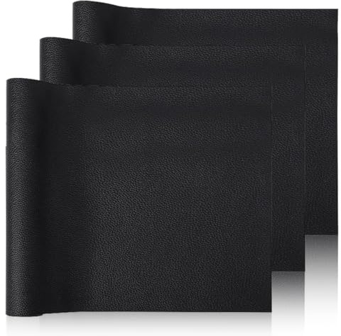 JEYORZY 3 Stück Kunstleder selbstklebend, Leder Patch Selbstklebend, Leder Reparatur Patch, Verschleißfest und Kratzfest Leder Patch für Couch Autositz Reparatur, Leder Reparatur und Renovierung