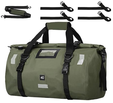 Imtrub Motorrad-Reisetasche, wasserdichte Motorradtasche - 40L großer Motorrad-Heck-Trockenrucksack - Satteltaschen, robuste, trockene Seesäcke, trockene Seesäcke zum Schwimmen, Camping, Reisen,