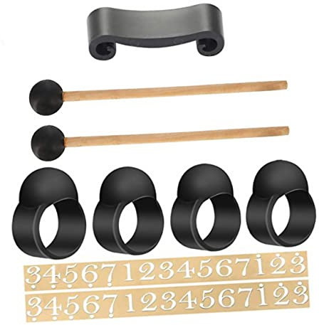 DRESSOOS Zungentrommel Fingerhüllen Mit Drum Mallets Für Percussion Instrument Zubehör Inklusive Fingerpicks Schlägeln Und Einem Halter
