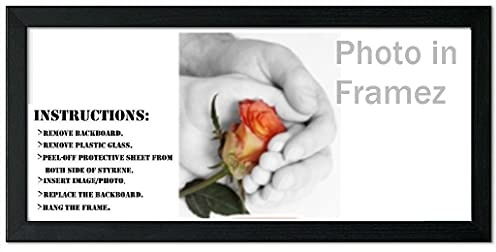 Panoramic Sizes Picture Frames Photo Frames Poster Frame Black (Black, 120cm x 46cm)