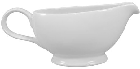 Cabilock Cubo De Salsa De Salsera Para Aderezos De Ensalada y Cenas Dispensador De Salsa Con Platillo Para Uso Casa y Restaurantes Jarra De Porcelana Moderna