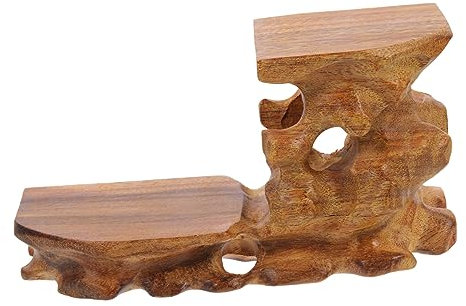 SUPVOX Base Dell'ornamento del Vaso di Fiori Terrario Camera Montante Arredamento Statua Pianta Espositore Esposizione di Roccia Supporto per Vasi Alzate Aria in Piedi Gelso Verde