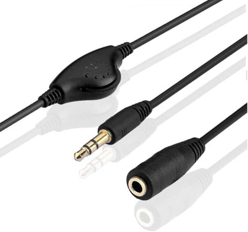 CABLEPELADO - Cavo Audio Prolunga Jack 3,5 mm Maschio a Femmina | per Altoparlanti, Cuffie, Cellulare, Tablet, MP3 | Nero | 0,30 Metro