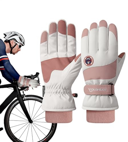 Wasserdichte Skifäustlinge – 1 Paar Winter-Skifahrhandschuhe für Damen, winddicht, kaltes Wetter, Handwärmer, Anti-Rutsch-Silikon-Handflächen-Design für Outdoor-Enthusiasten