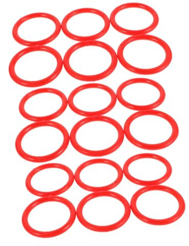 Kisangel 60 Stück Wurfring interaktives Party für Kunststoffring Bunter Wurfring Flaschenring werfen Ringe für das Ringwurfspiel Ring-Wurf Plastik rot