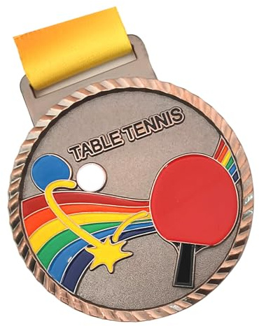 Medaillen mit Band für Kinder, Teenager, Gewinner, Medaillen für Wettbewerbe, Party, Feier, Sport, Auszeichnung, Tischtennis-Medaillen