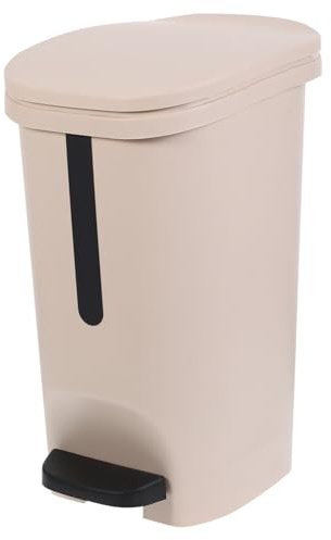 Healifty Poubelle à Pédale 10l pour Salle de Bain et Salon, Couvercle Anti-odeur, Matériau Pp Résistant, Design Compact et Fonctionnel