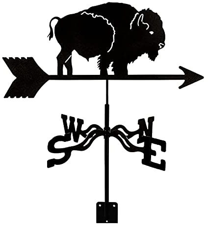 CLRAWSHB Girouette, girouette en métal Animal, girouette Noire Vintage, indicateur de Direction du Vent Creux pour décoration de Jardin extérieur girouette
