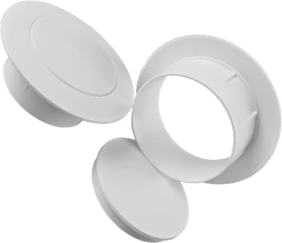 Generico Coperchio Rotondo del Foro AC, Tappo di plastica PP Bianco da 1 Pacco, Tappo di sfiato Decorativo e Protettivo per Aperture dei Tubi del condizionatore d'Aria Bianco 130mm