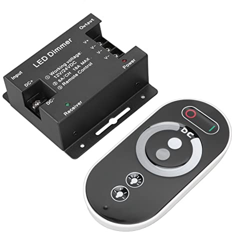 Cufaee Dimmer LED wireless, controller dimmer remoto per luci LED touch RF DC 12V 24V per strisce luminose