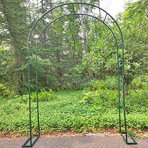 Arche de jardin en métal robuste - Arche tubulaire solide pour plantes grimpantes et décorations de mariage - Élégante tonnelle verte pour fête de mariée - 120 x 220 x 40 cm