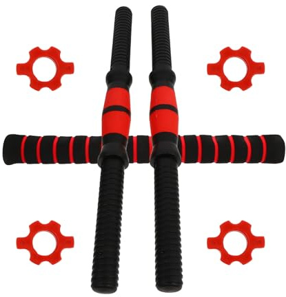 Alasum Set Manubri Barra Filettata 40 CM Accessori per Sollevamento Pesi Impugnatura Antiscivolo Bilanciere per Allenamento Domestico e Palestra
