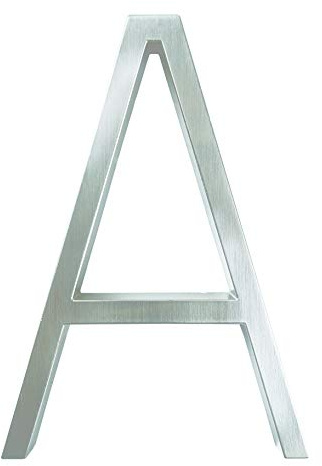 Numeri civici in metallo per porte, Numero civico argento 12 cm 0-9 AZ Dash Slash Sign
