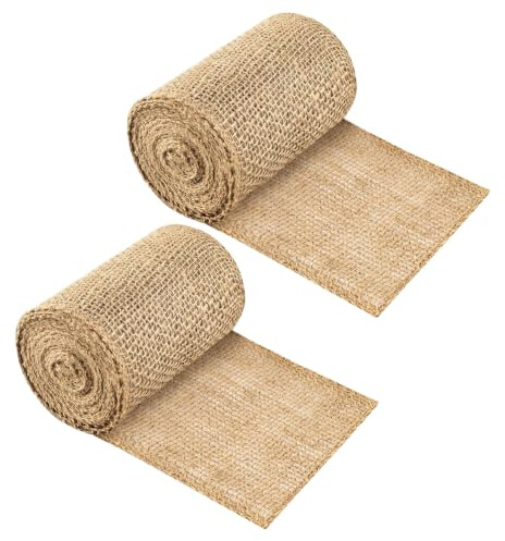 YARNOW 2 Rouleaux de Toile de Jute pour protéger Les Arbres au Jardin, Protection Naturelle pour Tronc, 20 cm x 5 m, Bandage de Jardin en Toile de Jute pour Plantes, Maintien au Chaud et hydratation