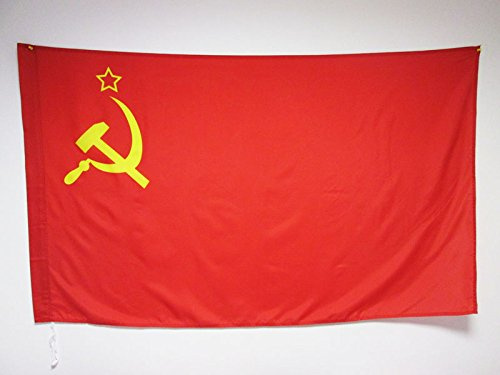 AZ FLAG Flagge Sowjetunion UDSSR 150x90 cm Fahne Kommunismus Satin Hohlsaum | Für innen und außen dekorative Flagge doppelte Nähte und verstärkte Kanten mit Masttunnel